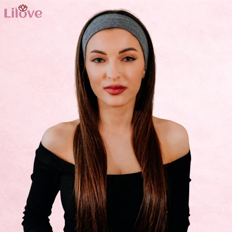 Szara opaska sportowa 6 cm | Lilove – zdjęcie 5