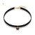 Choker naszyjnik czarny złoty z motylem na szyję - regulowany, elegancki