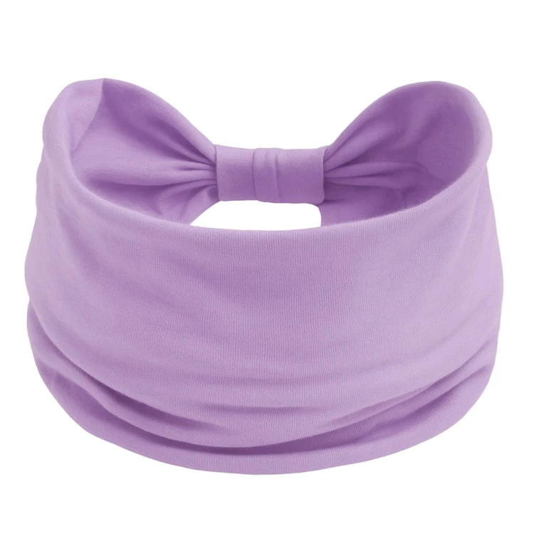 Fioletowa opaska turbanowa 14 cm – zdjęcie 5