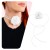 Choker naszyjnik biały długi sznurek z kwiatem róży - elegancki, efektowny