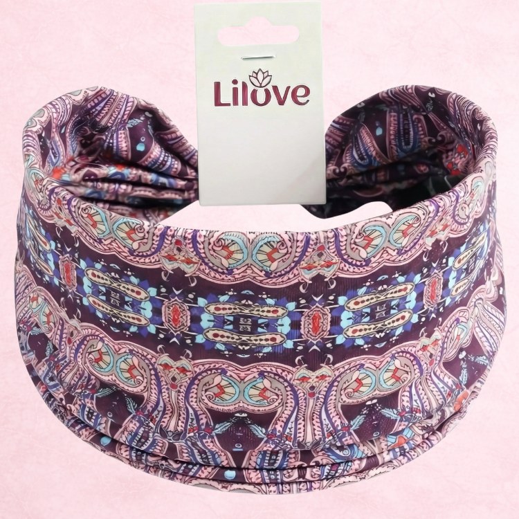Fioletowa opaska orientalna 14 cm – zdjęcie 6