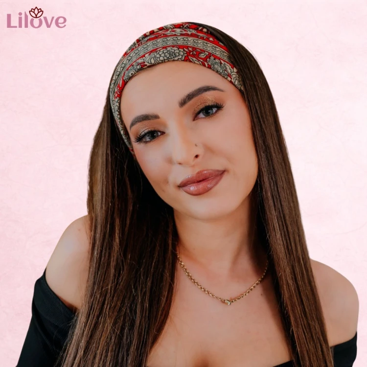 Czerwona opaska orientalna 14 cm – zdjęcie 5