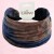 Brązowo-niebieska opaska tie-dye 14 cm – zdjęcie 6