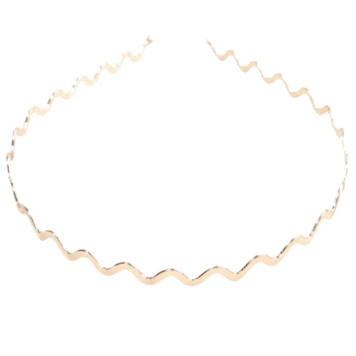 Złota metalowa opaska falowana 0,5 cm