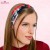 Czerwono-czarna opaska tie-dye 14 cm – zdjęcie 2