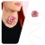 Choker naszyjnik biały długi sznurek z różową różą - elegancki, efektowny