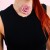Choker naszyjnik biały długi sznurek z różową różą - elegancki, efektowny – zdjęcie 3