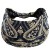 Granatowa opaska paisley 14 cm