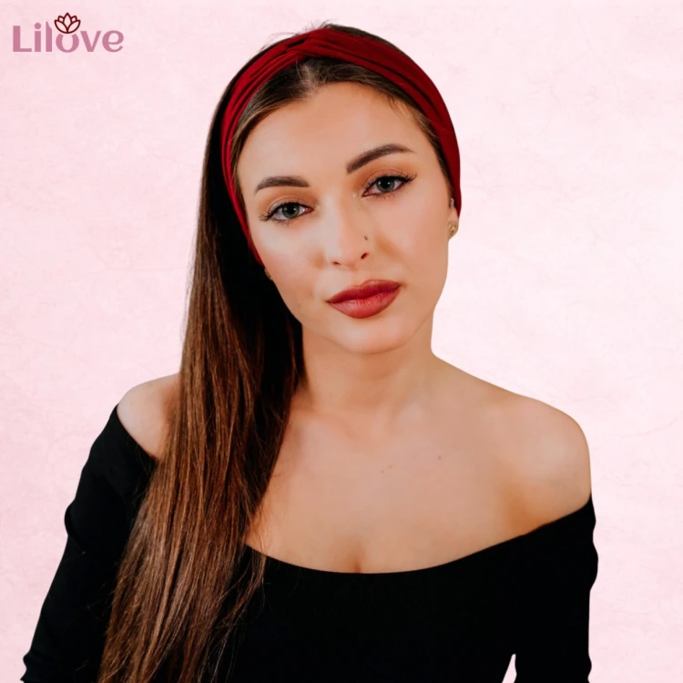 Czerwona opaska z wiązaniem 10 cm – zdjęcie 5