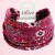 Malinowa opaska w kwiaty 14 cm – zdjęcie 6