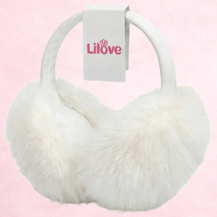 Białe nauszniki z futerkiem na uszy – zdjęcie 6