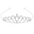 Delikatna srebrna tiara z cyrkoniami
