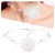 Choker naszyjnik biały z koralikami z różą z szyfonu - elegancki, efektowny