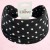 Czarna opaska w grochy 14 cm – zdjęcie 6