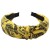 Żółta opaska paisley z supłem 4 cm