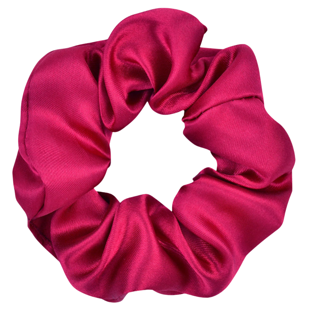 Gumka do włosów SATYNOWA scrunchies różowa BEZPIECZNA z połyskiem WYGODNA