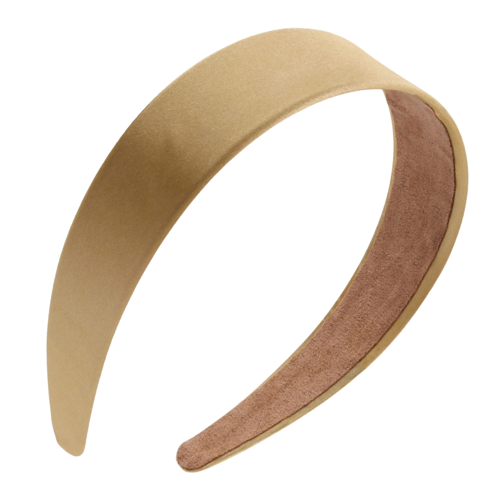 Opaska do włosów Beżowa na Głowę Gładka Satynowa Szeroka Lekka i Trwała