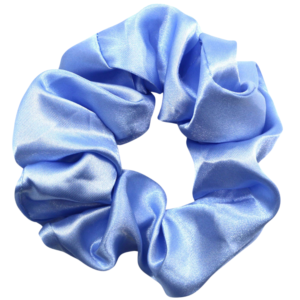 Gumka do Włosów Niebieska Satynowa Bez Łączeń Wygodna i Bezpieczna
