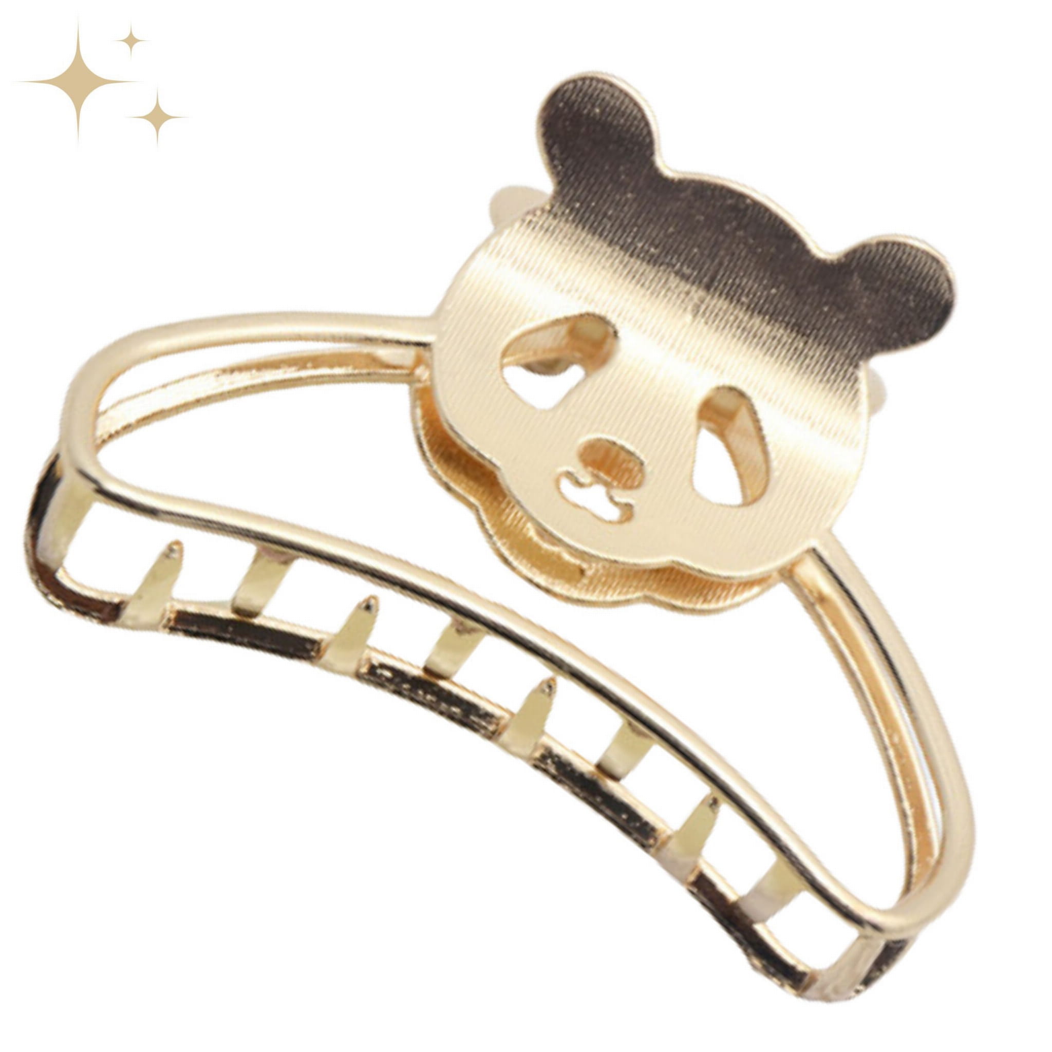 Klamra do Włosów Złota Mała Spinka Panda Metalowa Lekka i Wytrzymała