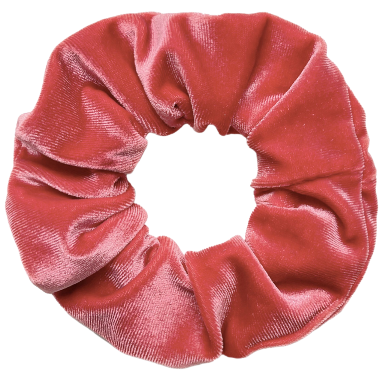 Gumka do Włosów Czerwona Welurowa Duża Wygodna i Bezpieczna dla Włosów
