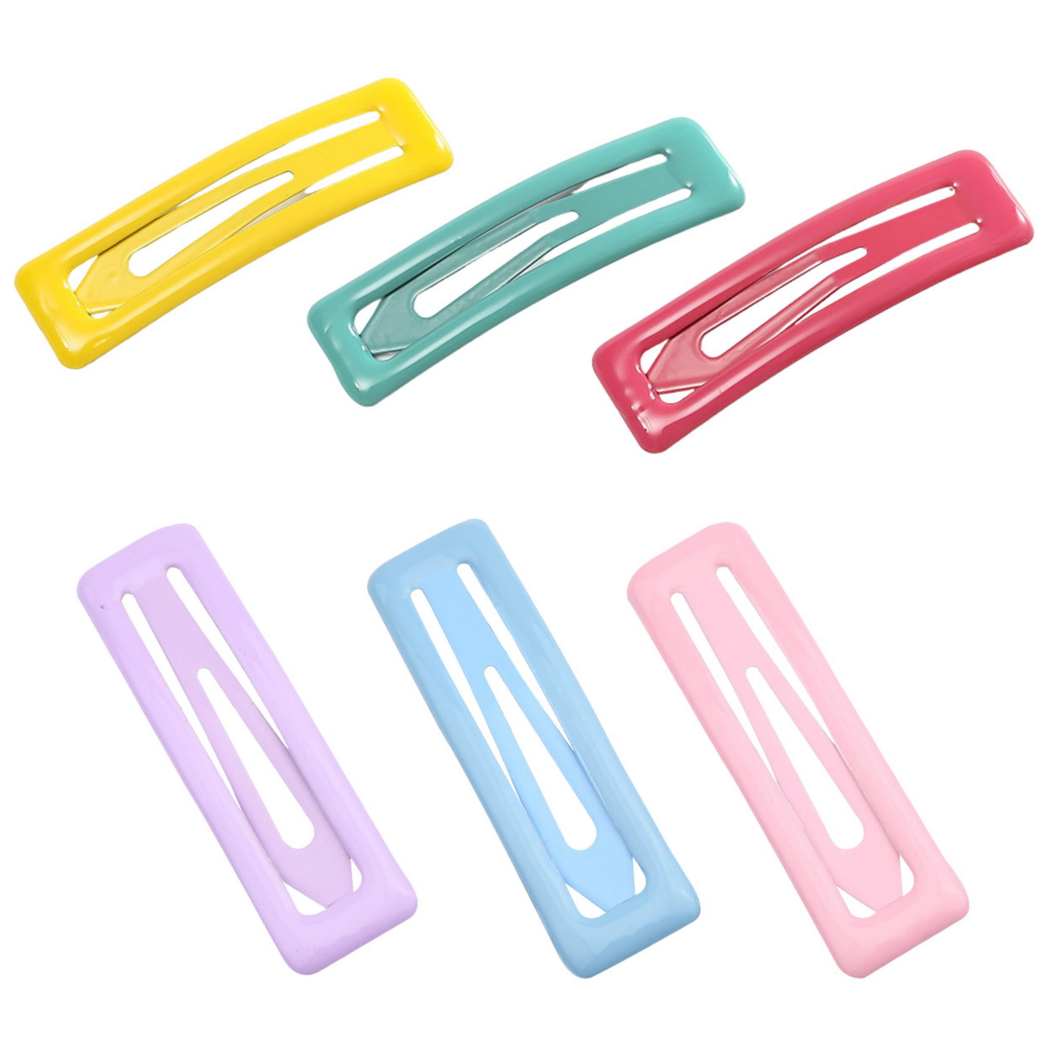 Spinki do Włosów Kolorowe Zestaw 6 Szt Wsuwki Lakierowane Lekkie Wytrzymałe