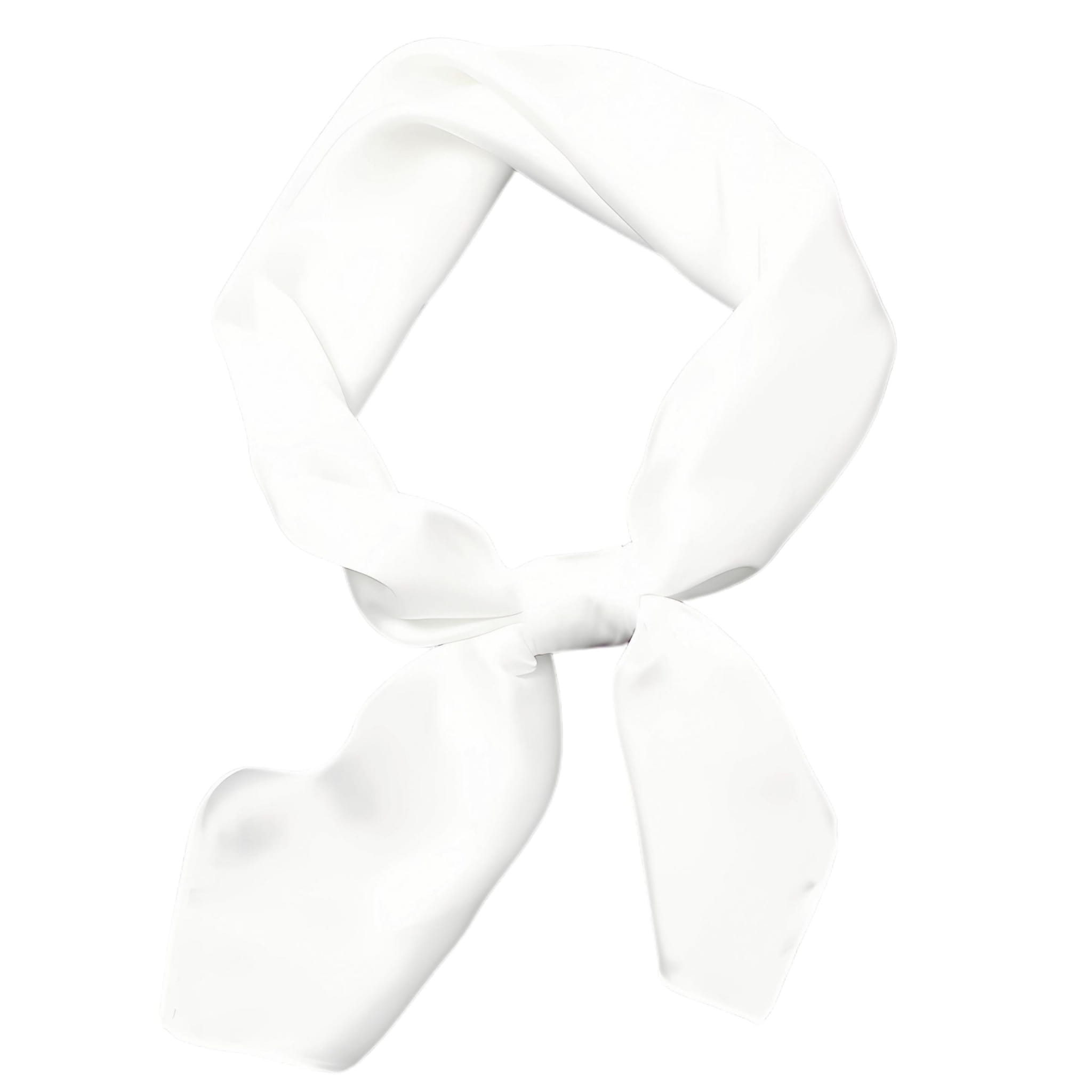 Chusta na Głowę Biała Szalik Apaszka do Włosów Satynowa do Wiązania Wygodna