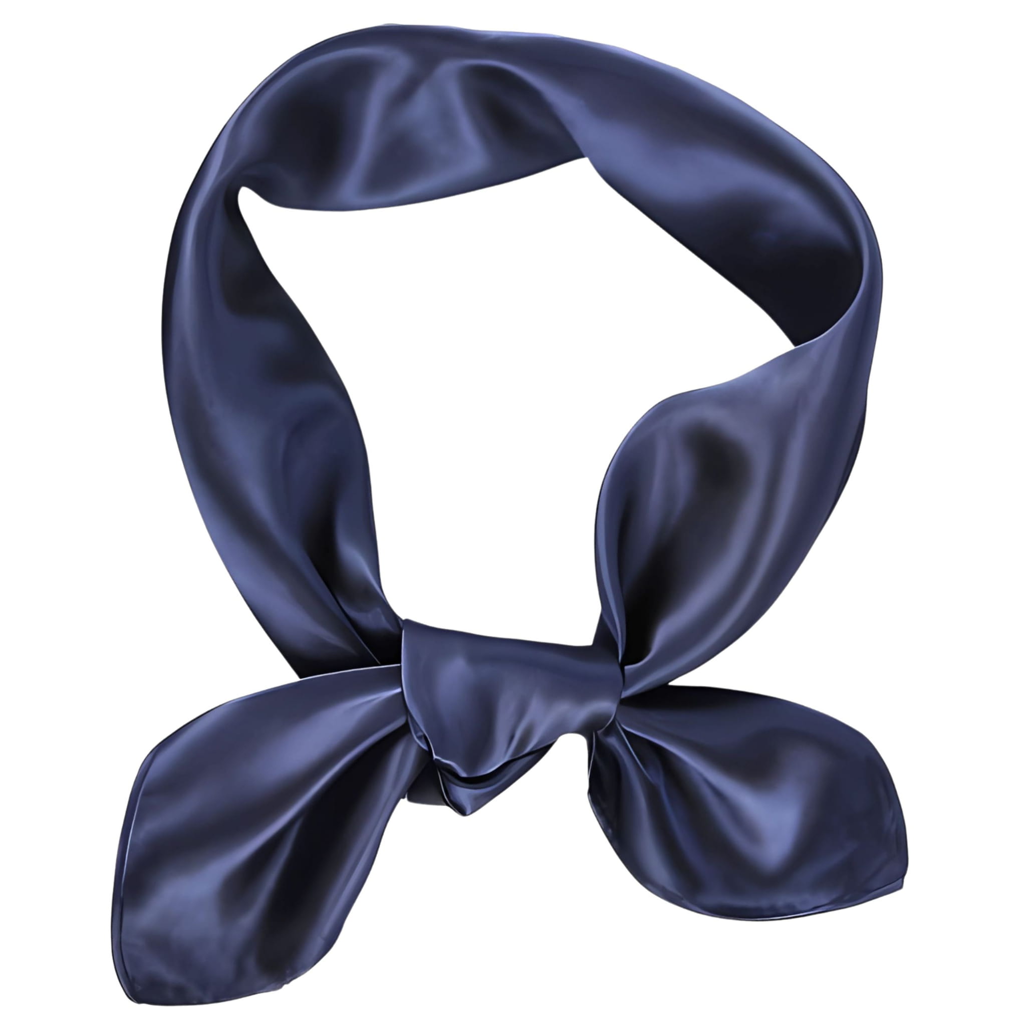 Chusta na Głowę Granatowa Szalik Apaszka do Włosów Satynowa do Wiązania