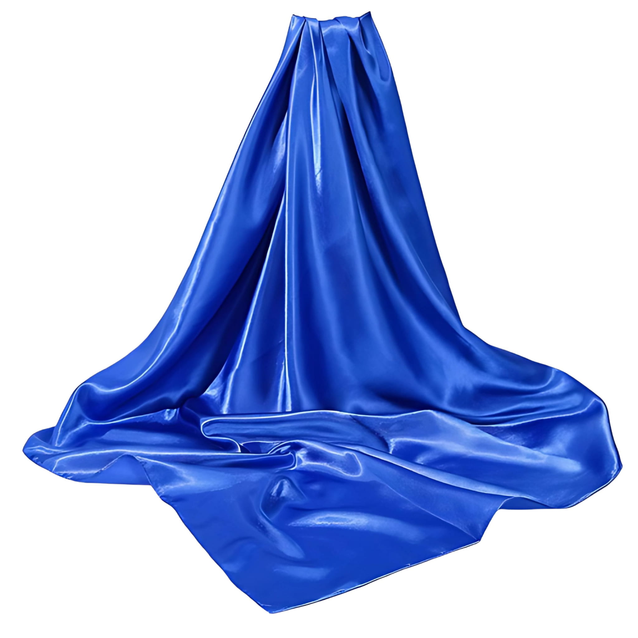 Chusta na Głowę Niebieska Szalik Apaszka do Włosów Duża Satynowa Wiązana