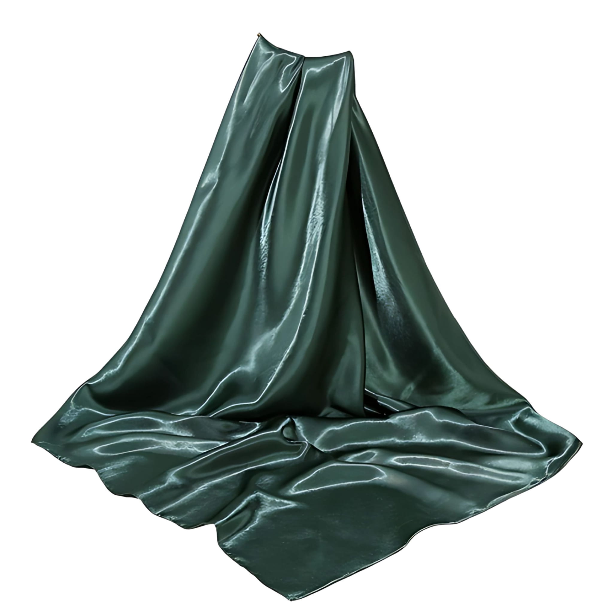 Chusta na Głowę Zielona Szalik Apaszka do Włosów Duża Satynowa do Wiązania