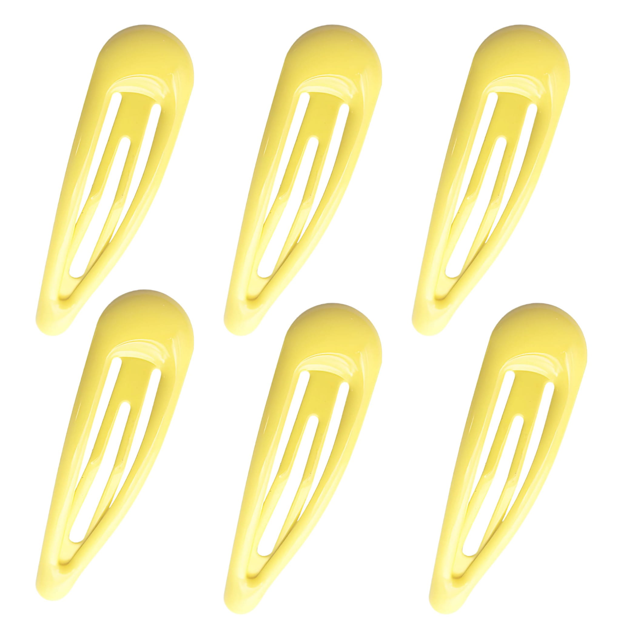 Spinki do Włosów Żółte Zestaw 6 sztuk Pyki Lakierowane Lekkie i Wytrzymałe