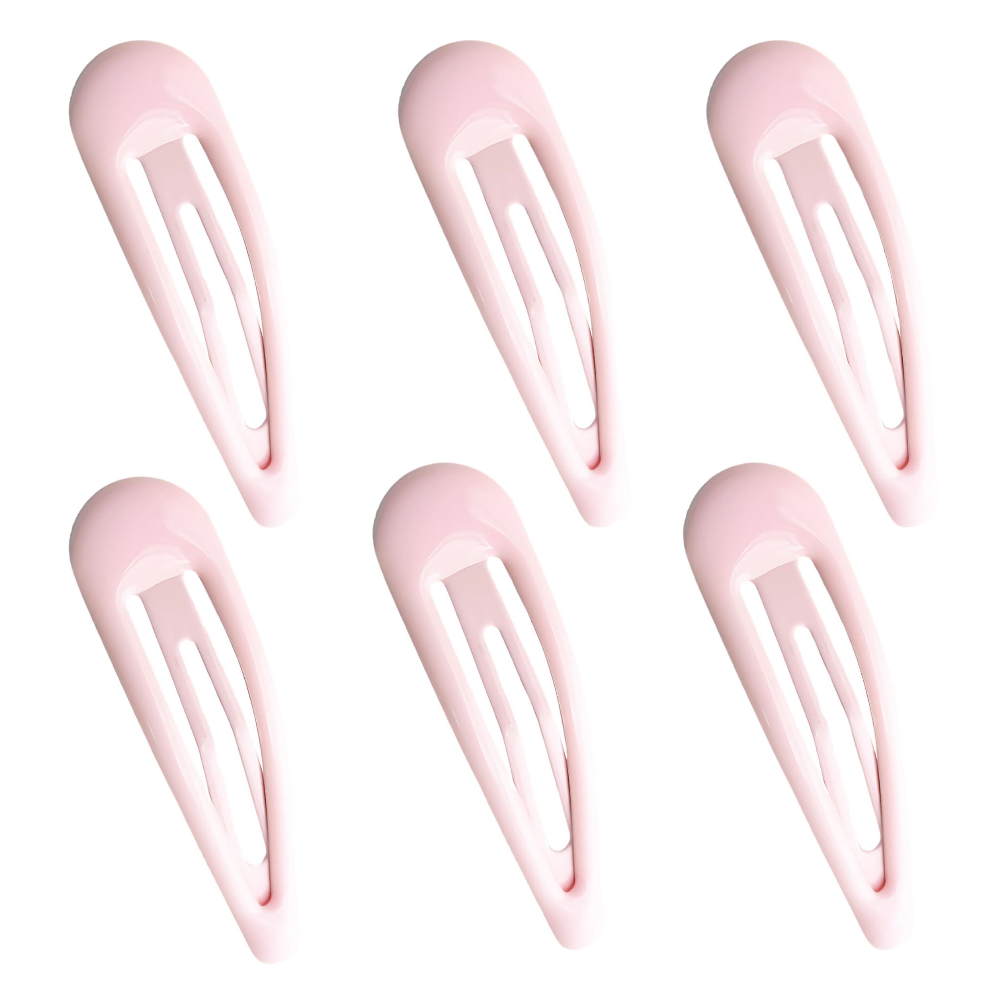 Spinki do Włosów Różowe Zestaw 6 sztuk Pyki Lakierowane Lekkie i Wytrzymałe