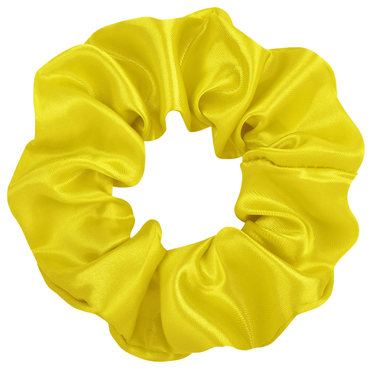 Gumka do włosów satynowa żółta - bez łączeń, bezpieczna dla włosów