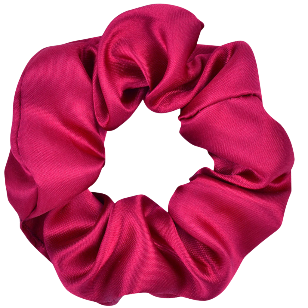 Gumka do włosów satynowa różowa - bez łączeń, bezpieczna dla włosów