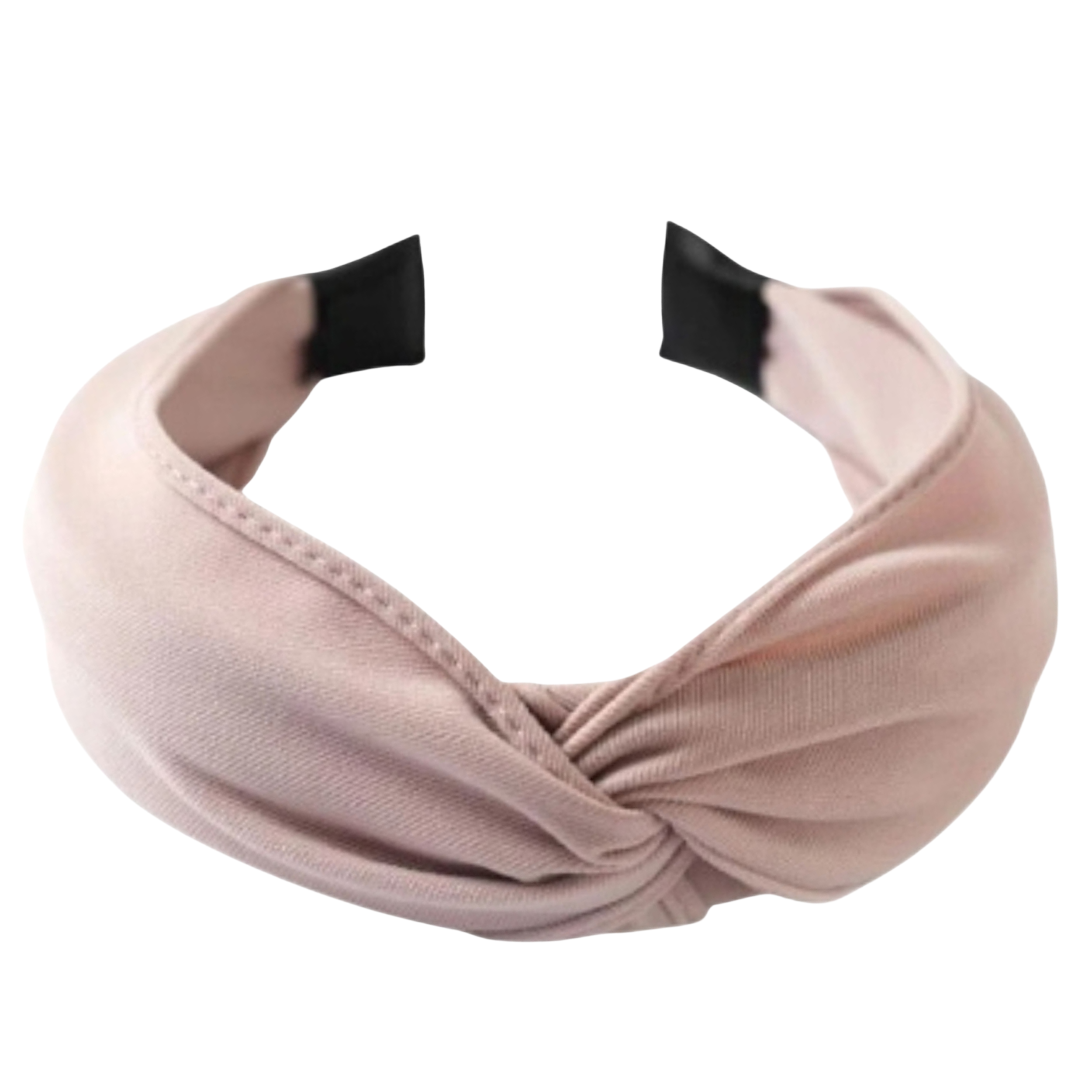 Opaska na głowę szeroka różowa z supłem do włosów - wygodna, nie uciska