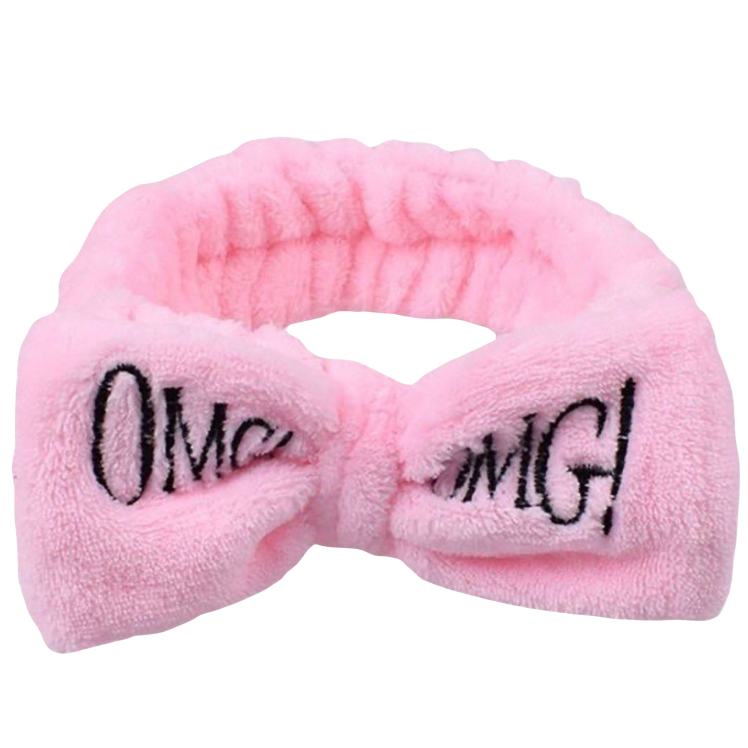 Opaska do włosów kosmetyczna różowa OMG do makijażu - miękka, nie uciska