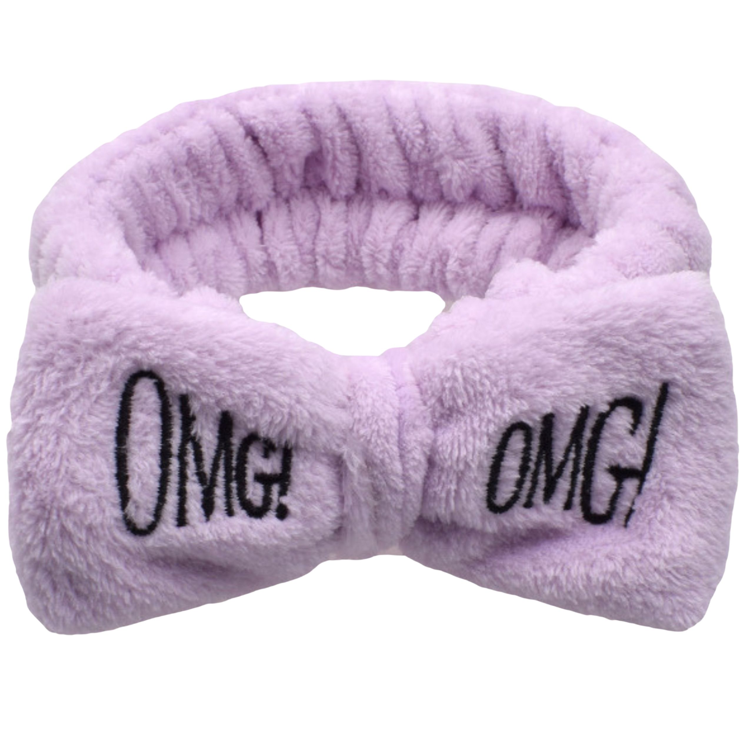 Opaska do włosów kosmetyczna fioletowa OMG do makijażu - miękka, nie uciska