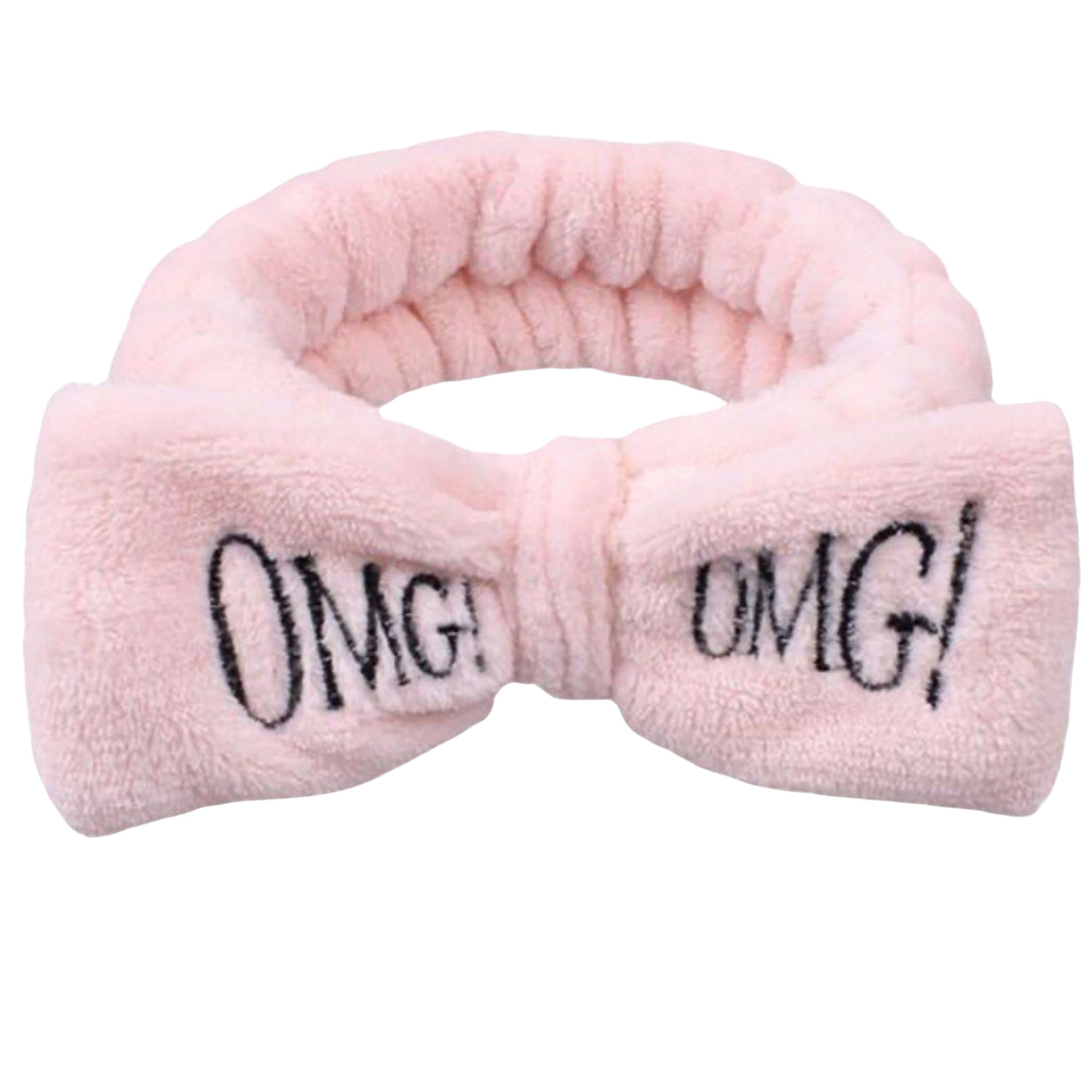 Opaska do włosów kosmetyczna różowa OMG do makijażu - miękka, nie uciska