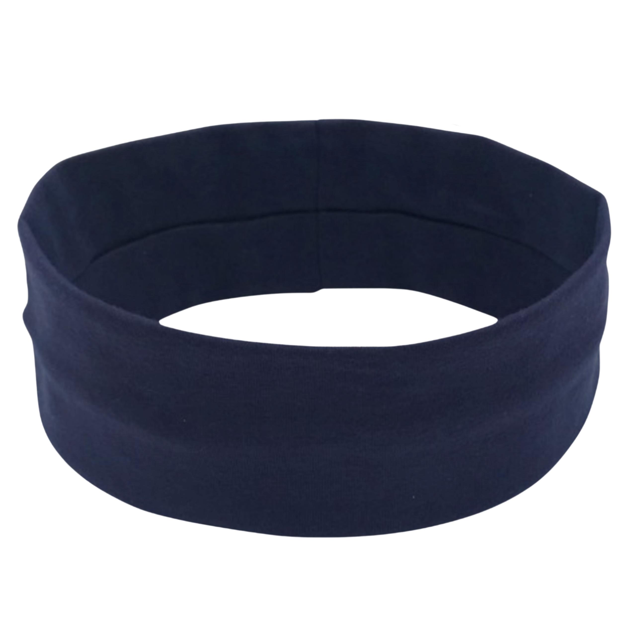 Opaska do Włosów Granatowa Szeroka na Głowę Gładka Elastyczna Sportowa /  Opaska na głowę szeroka granatowa na włosy - miękka, elastyczna, nie uciska