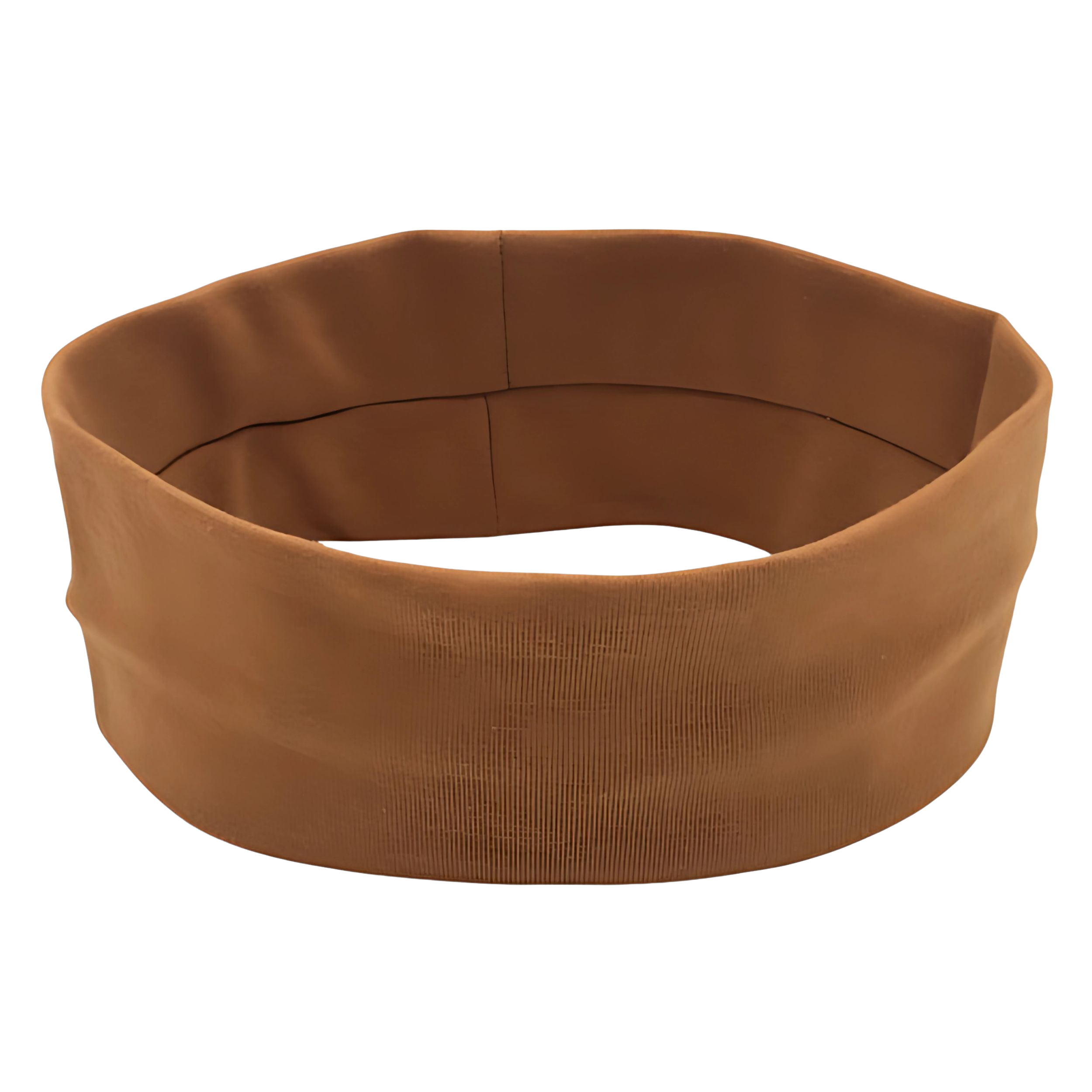 Opaska do Włosów Brązowa Szeroka na Głowę Gładka Elastyczna Sportowa /  Opaska na głowę szeroka brązowa na włosy - miękka, elastyczna, nie uciska