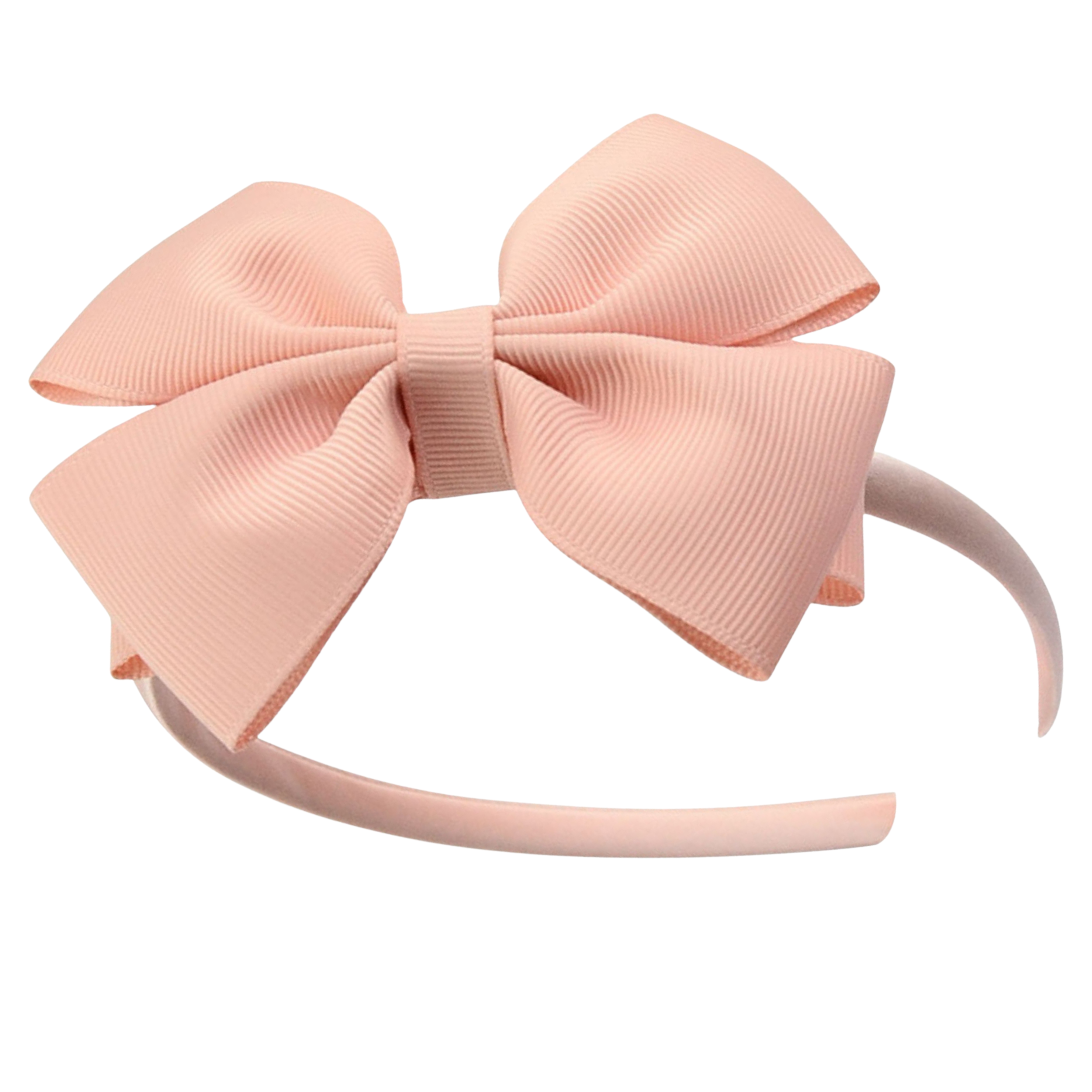 Opaska na głowę z kokardą różowa ozdobna do włosów - lekka, nie uciska