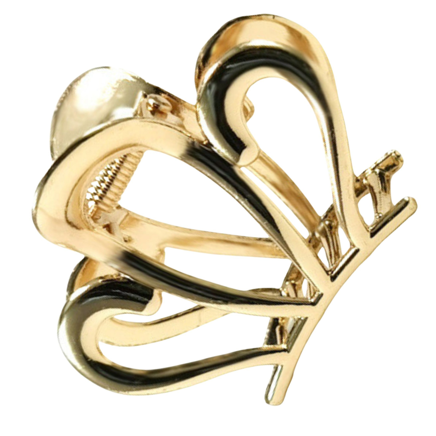 Klamra do włosów złota mała spinka szczęka - ozdobna, pewnie trzyma włosy