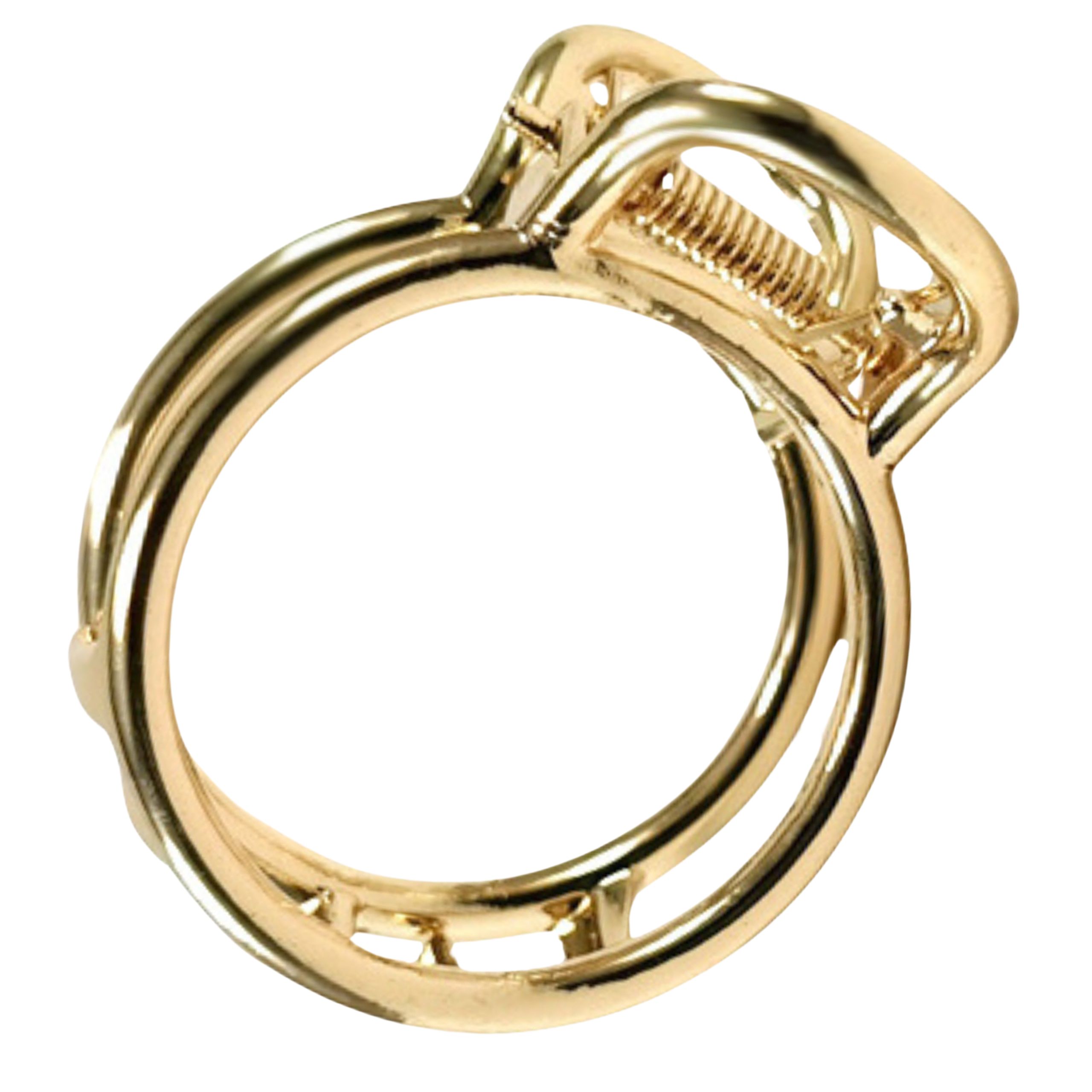 Klamra do włosów złota mała spinka szczęka - ozdobna, pewnie trzyma włosy