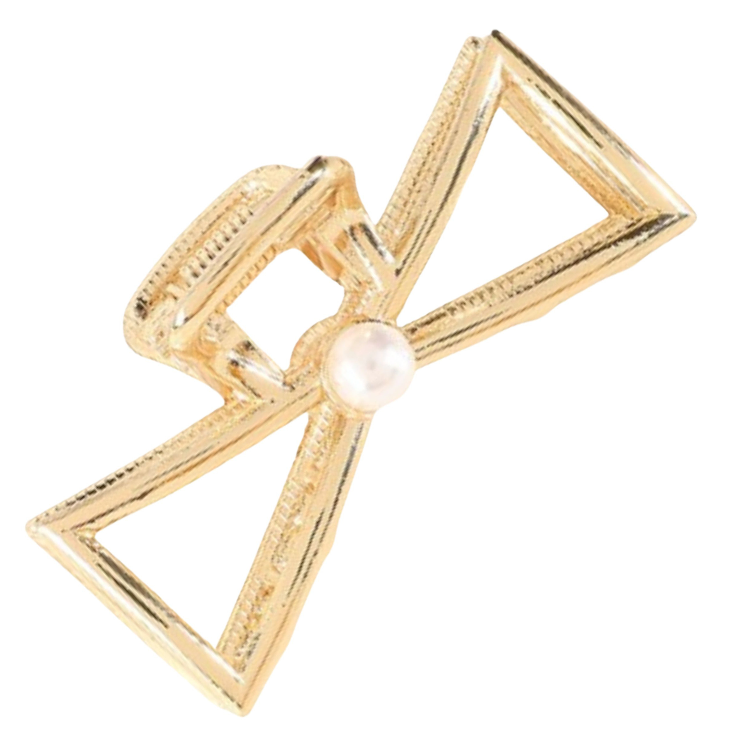 Klamra do włosów złota mała spinka szczęka - ozdobna, pewnie trzyma włosy