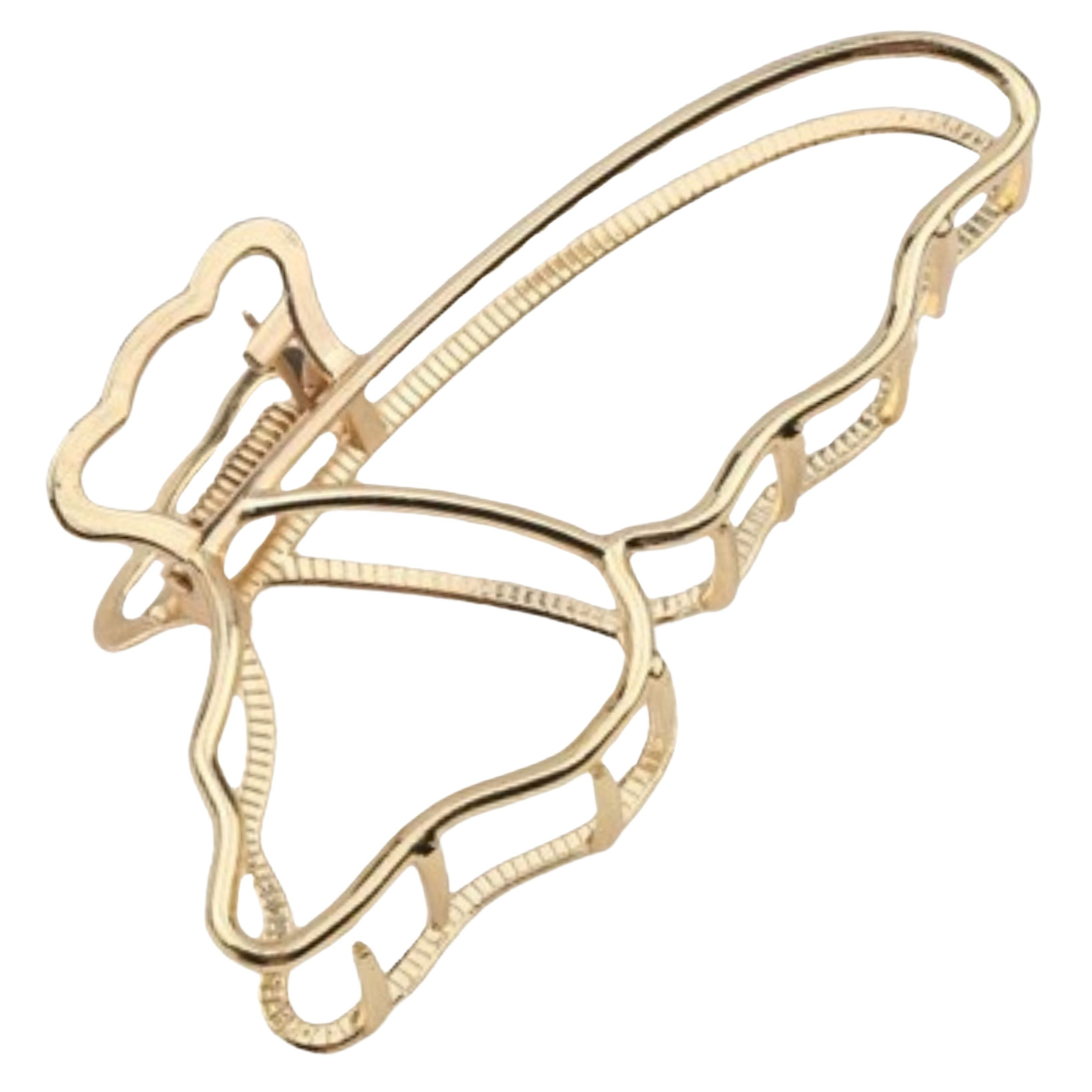 Klamra do włosów złota mała spinka szczęka - ozdobna, pewnie trzyma włosy