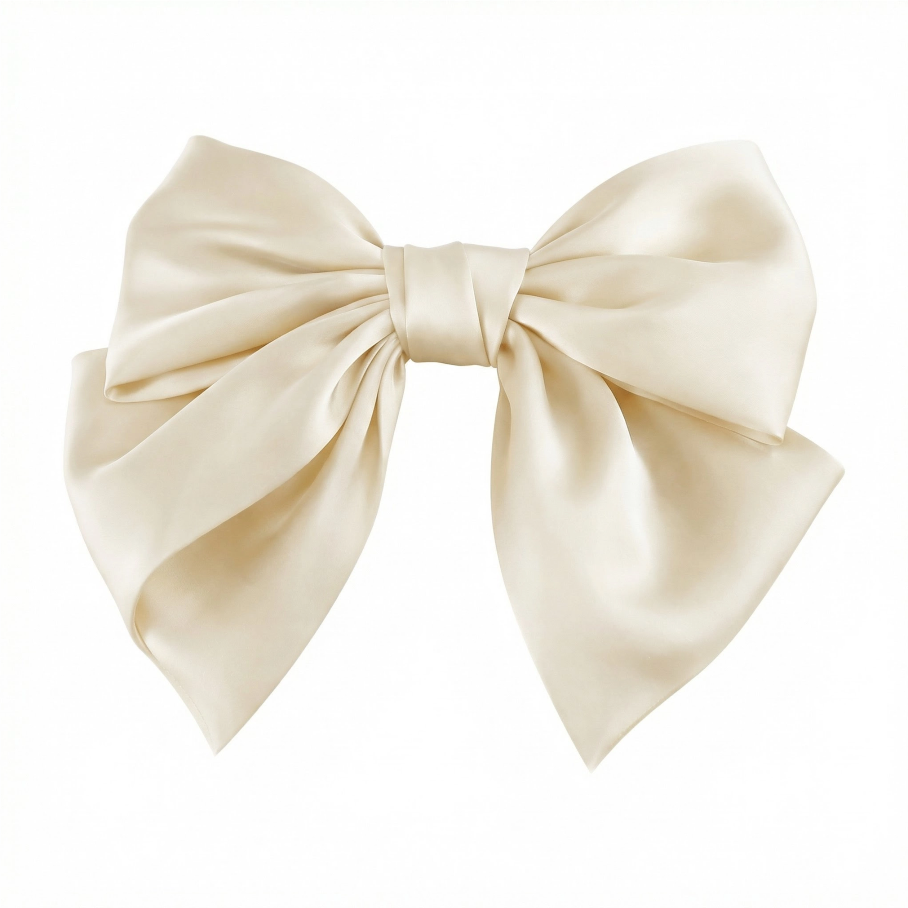 Spinka do włosów z kremową kokardą satynowa damska - ozdobna przykuwa wzrok
