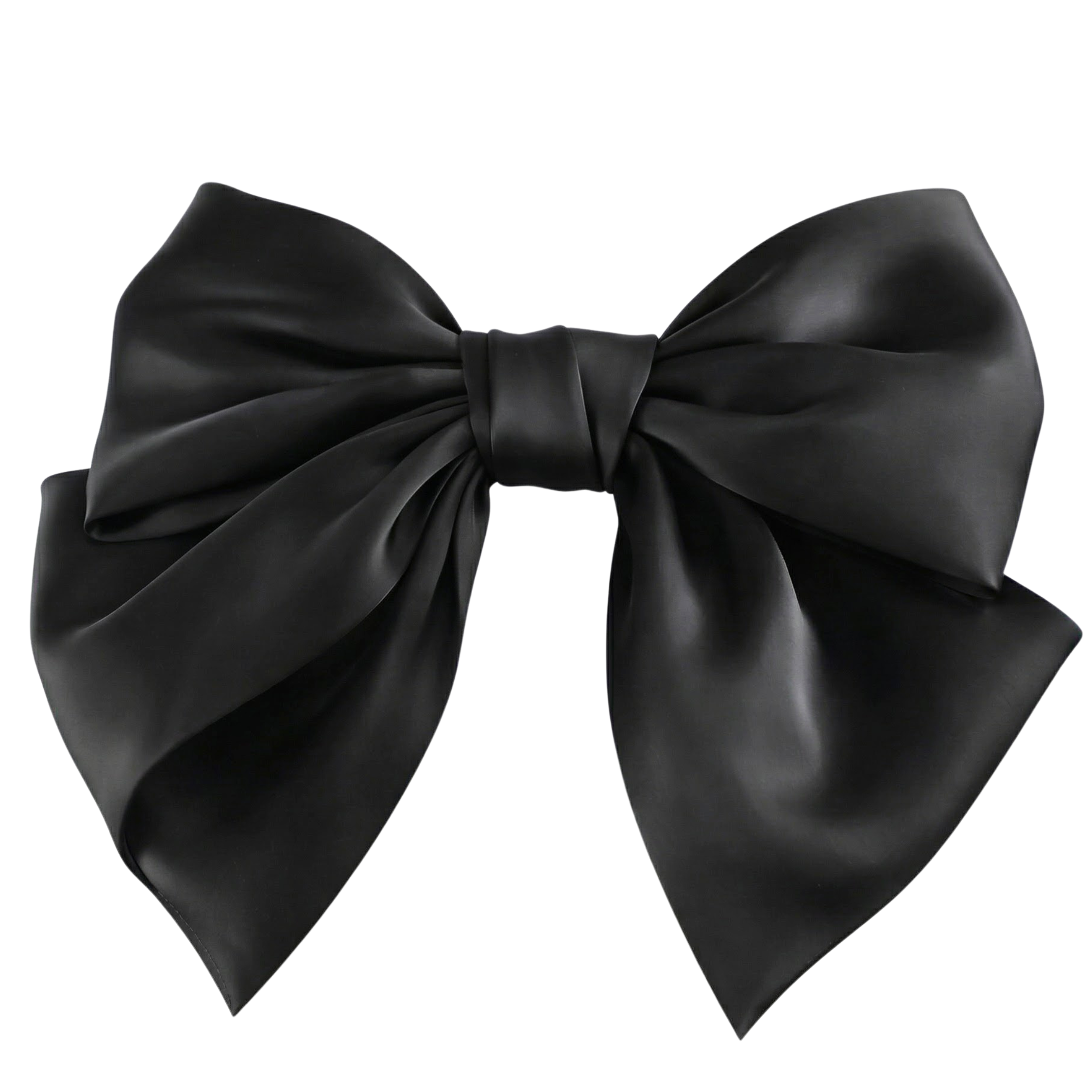 Spinka do włosów z czarną kokardą satynowa damska - ozdobna, przykuwa wzrok