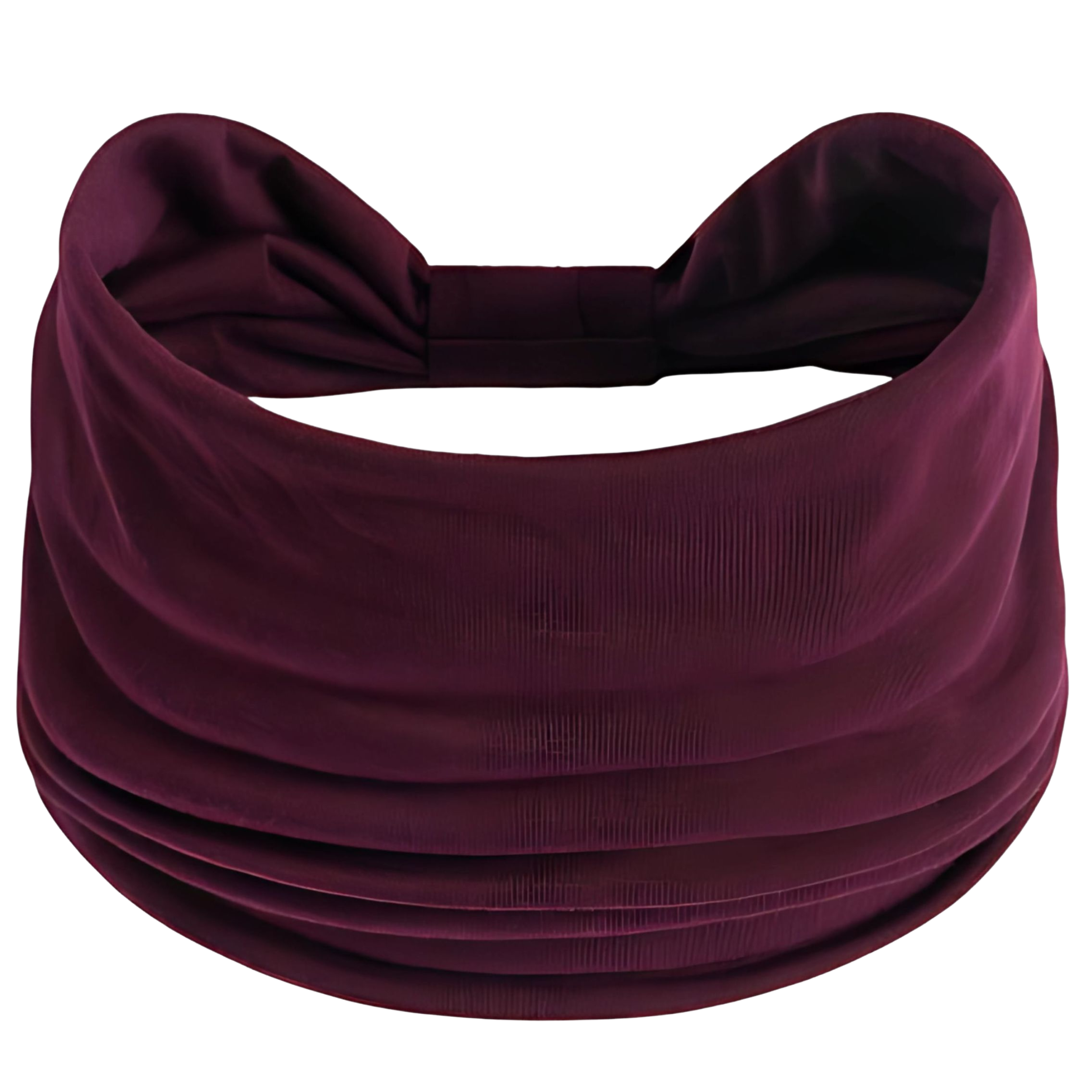 Opaska na głowę szeroka fioletowa z supłem na włosy - miękka, nie uciska