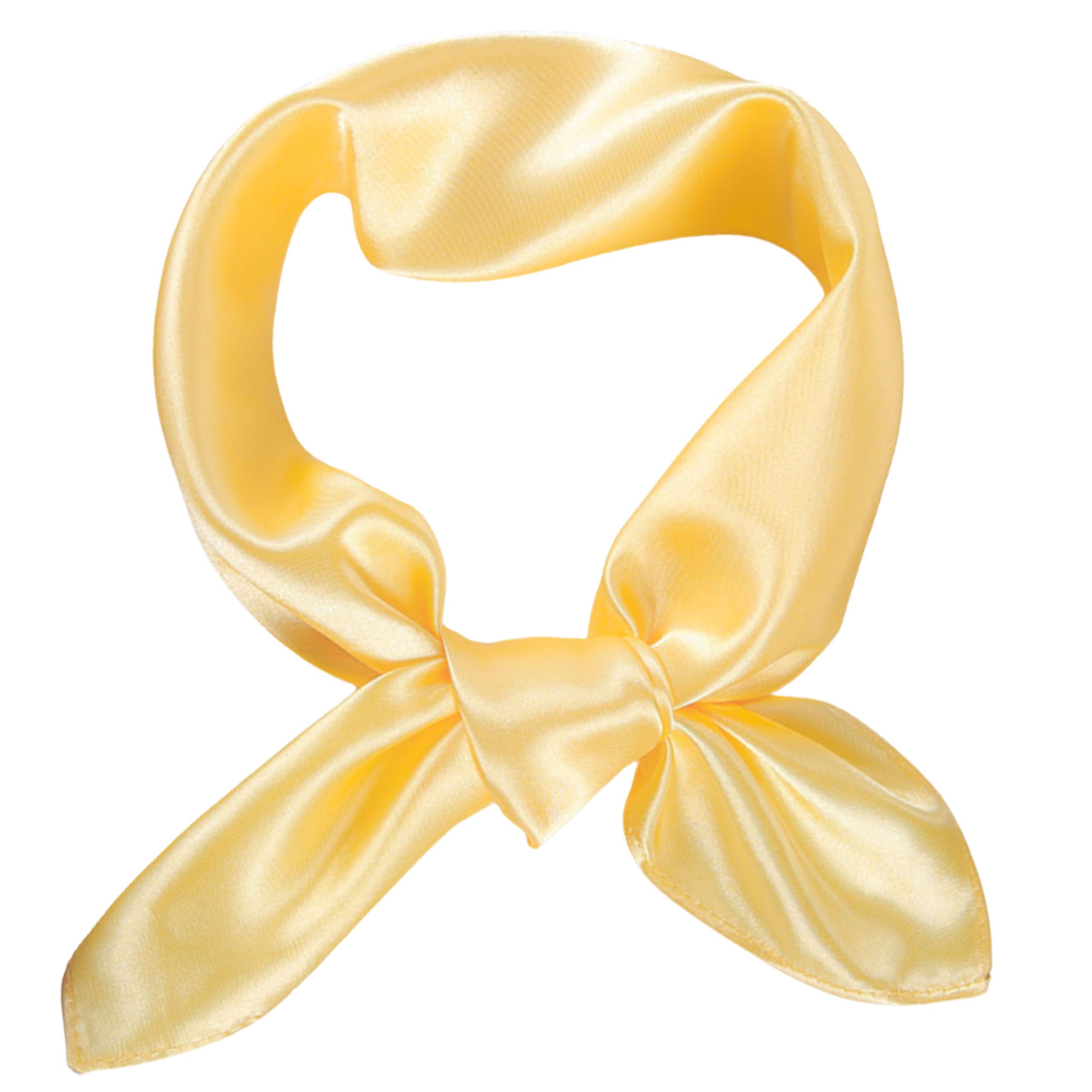 Apaszka chusta żółta damska na głowę szyję włosy - elegancka, satynowa