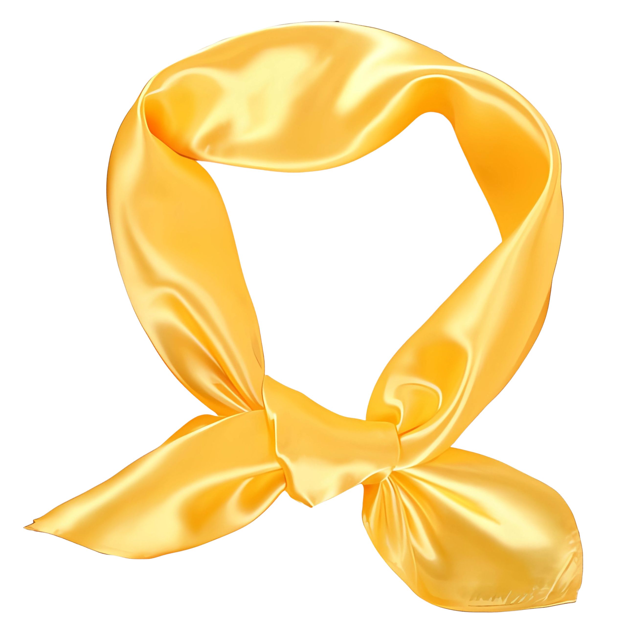 Apaszka chusta żółta damska na głowę szyję włosy - elegancka, satynowa