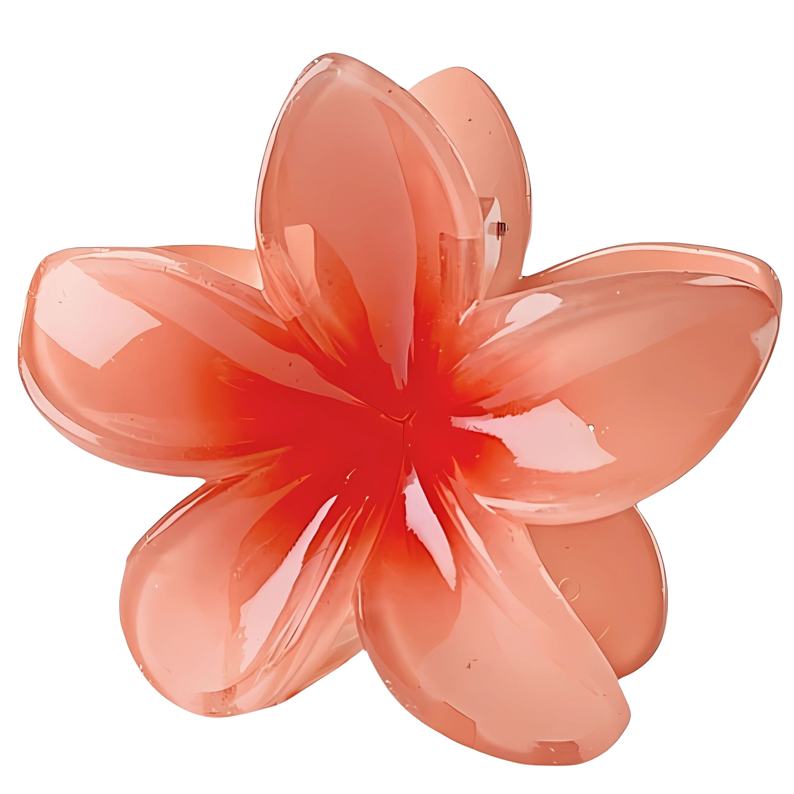 Klamra do włosów spinka kwiat czerwona - letnia, pewnie trzyma włosy